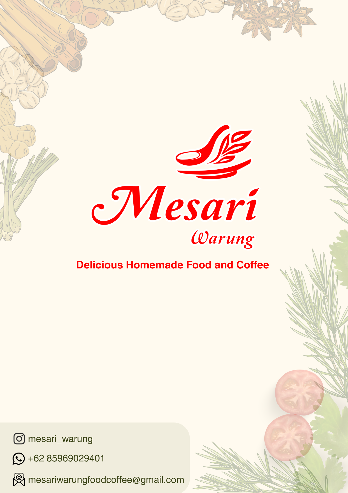 Page 1 of menu