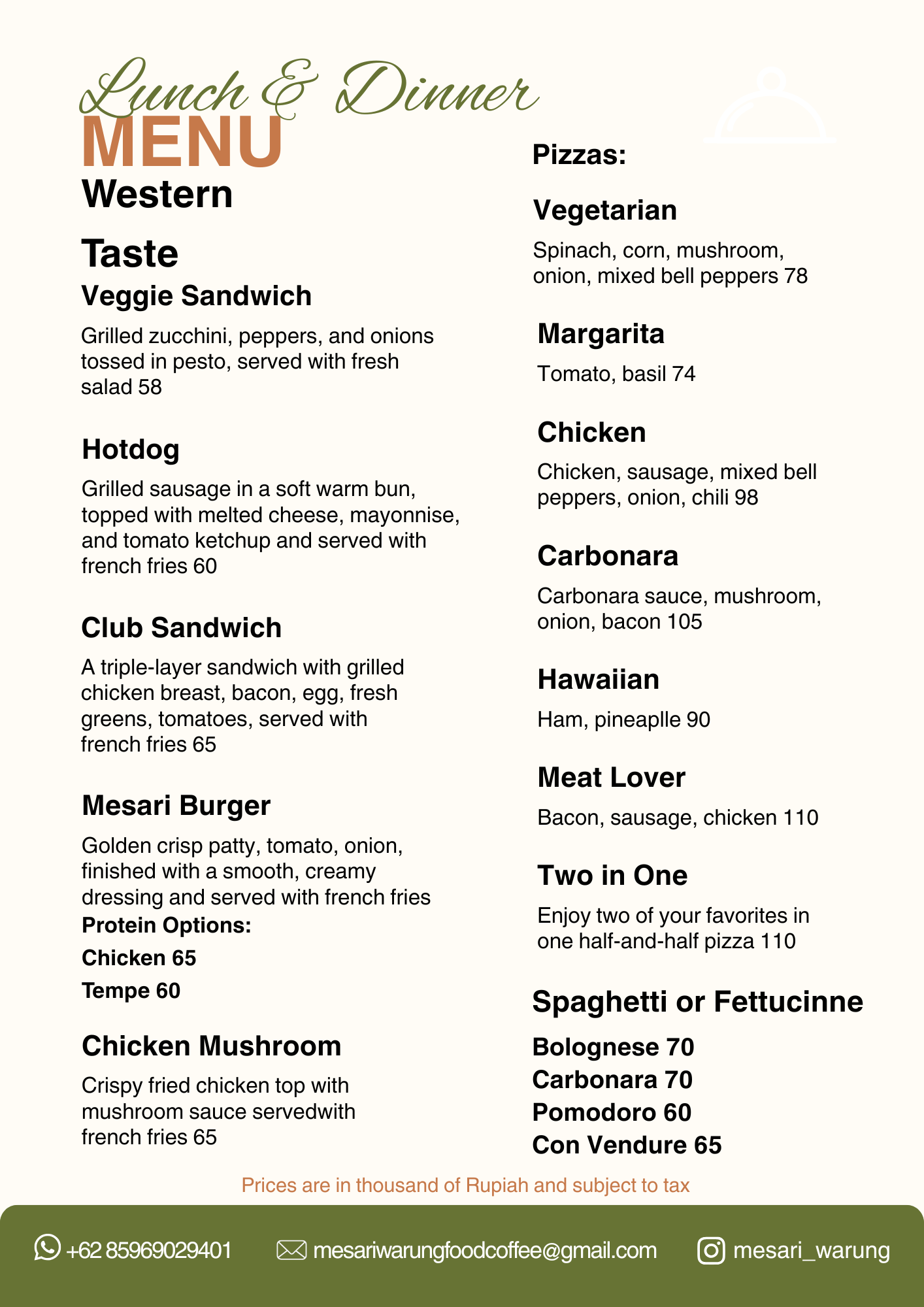Page 7 of menu